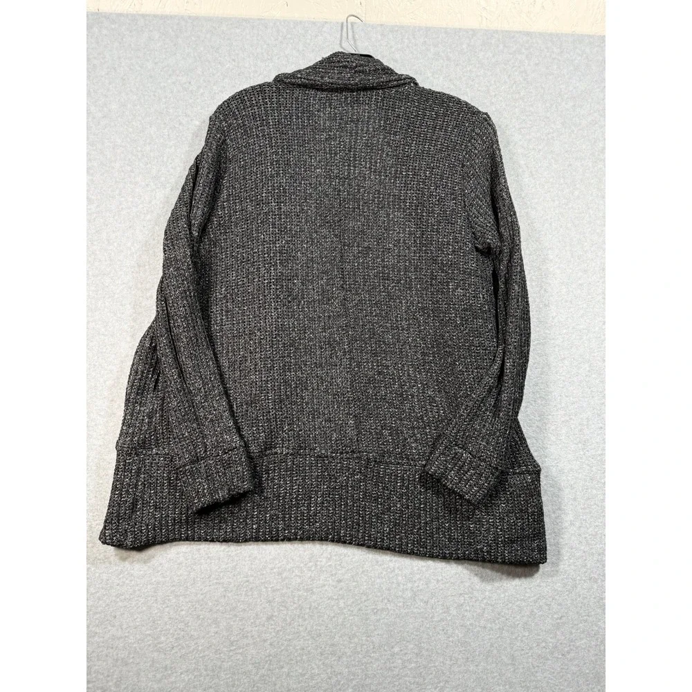 Gibsonlook Open Front Knit Cardigan Sweater Charcoal Gray Medium Officecore - Picture 14 of 14